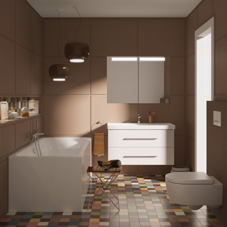 Villeroy & Boch Avento toalettpakke, med sete, uten skyllekant, hvit