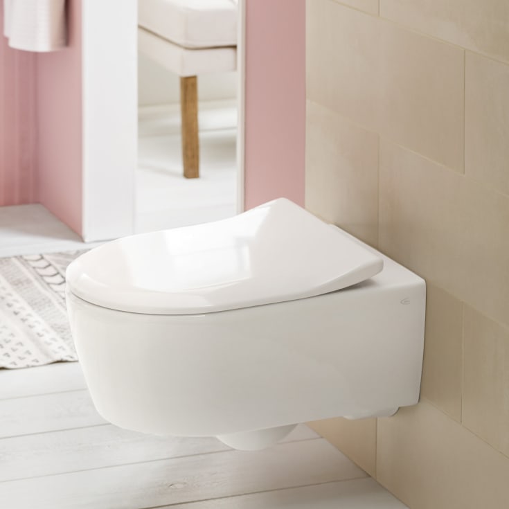 Villeroy & Boch Avento toalettpakke, med sete, hvit