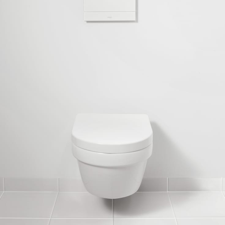 Villeroy & Boch Architectura vegghengt toalett, uten skyllekant, 37x53 cm, hvit