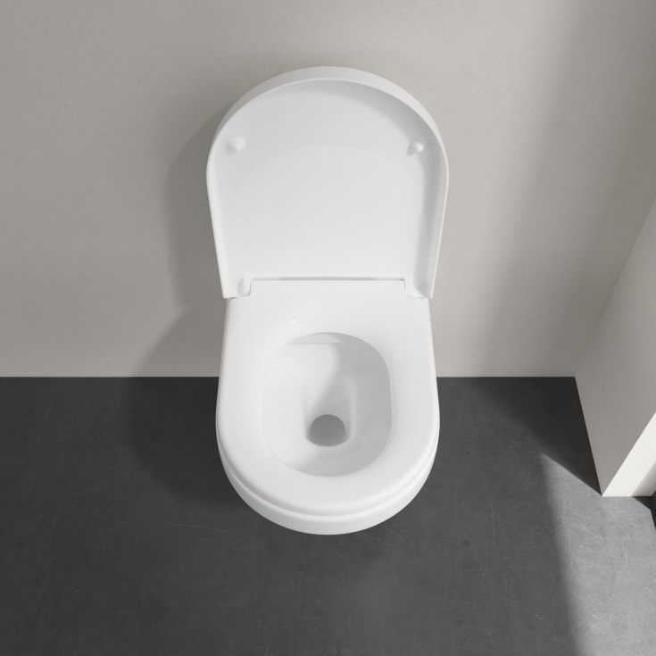 Villeroy & Boch Architectura toalettpakke, med sete, u/skyllekant, CeramicPlus, hvit