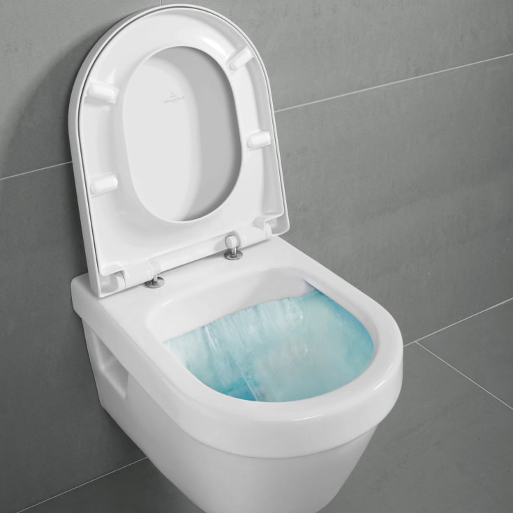 Villeroy & Boch Architectura toalettpakke, med sete, u/skyllekant, CeramicPlus, hvit