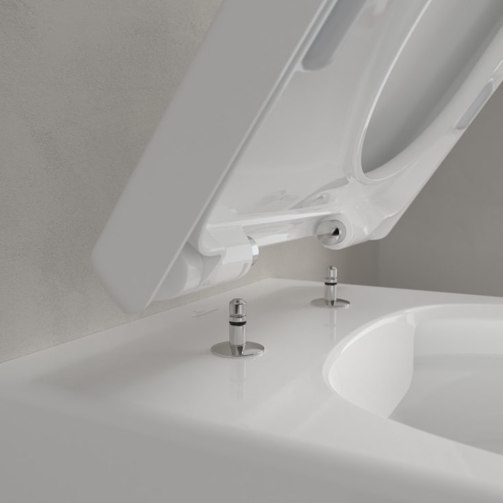 Villeroy & Boch Avento toalettpakke, med sete, CeramicPlus, hvit