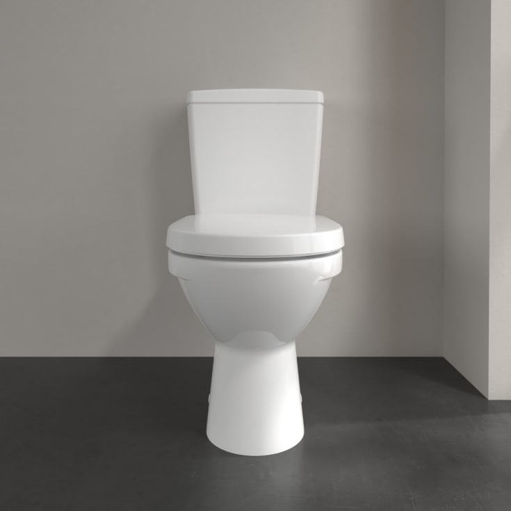 Villeroy & Boch O.novo gulvstående toalett, uten skyllekant, 36x64,6 cm, hvit