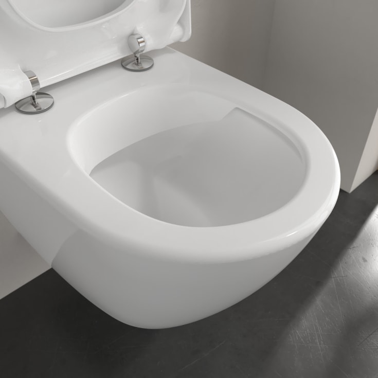 Villeroy & Boch Subway 2.0 Compact vegghengt toalett, u/skyllekant, 35,5x48 cm, hvit