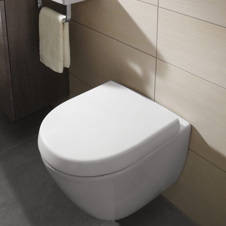 Villeroy & Boch Subway 2.0 vägghängd toalett, utan spolkant, rengöringsvänlig, vit