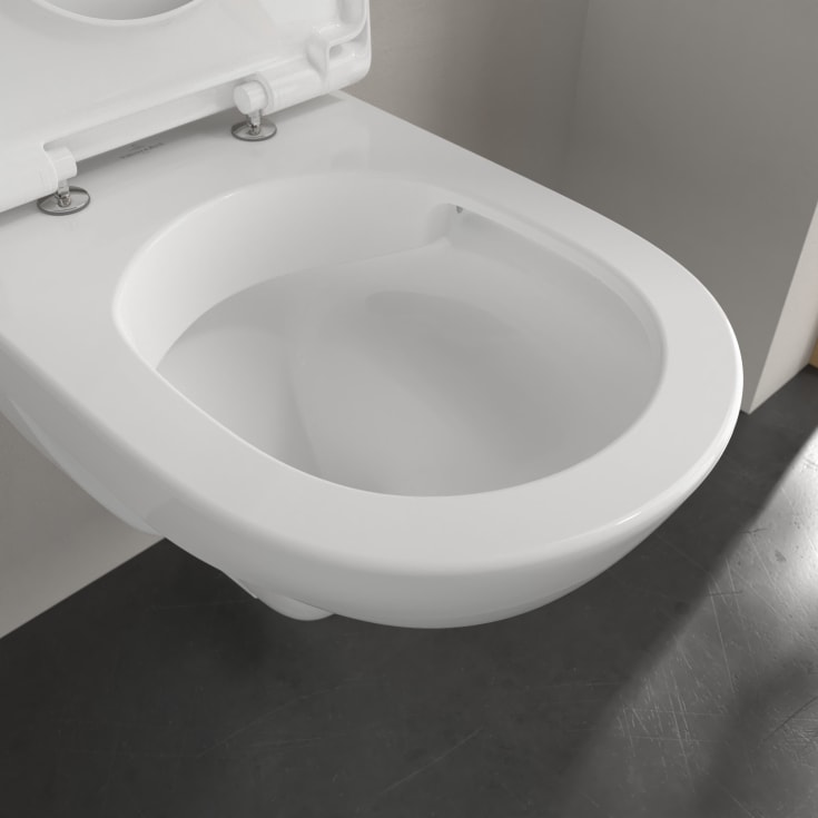 Villeroy & Boch O.novo Compact toalettpakke, med sete, uten skyllekant, hvit