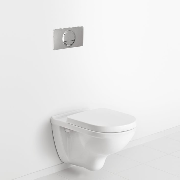 Villeroy & Boch O.novo toalettpakke, med sete, u/skyllekant, CeramicPlus, hvit