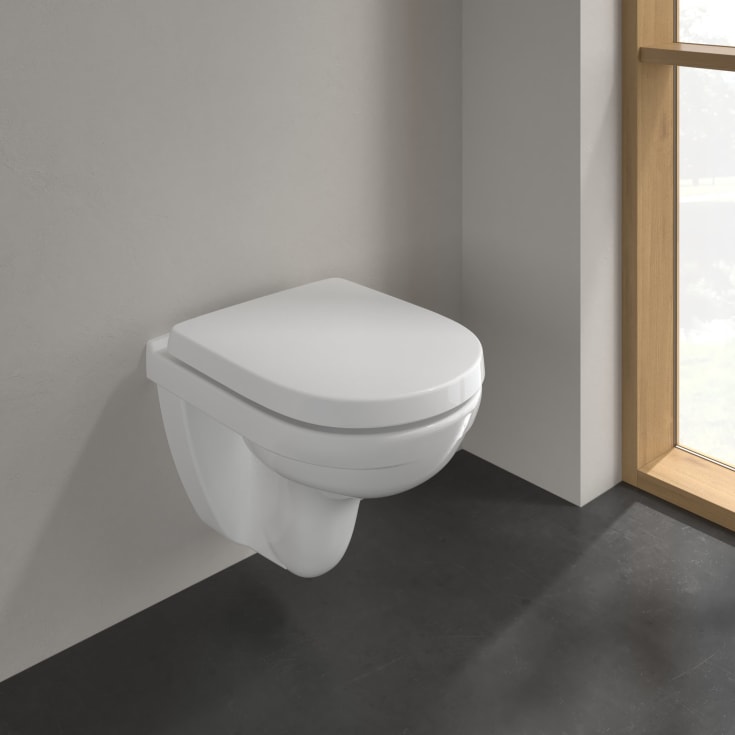 Villeroy & Boch O.Novo væghængt toilet, uden skyllekant, hvid