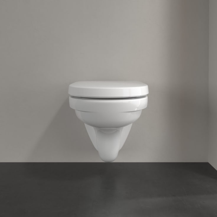 Villeroy & Boch O.novo Compact vegghengt toalett, uten skyllekant, 36x49 cm, hvit