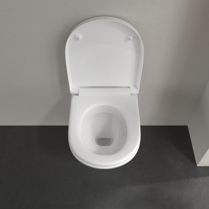 Villeroy & Boch O.novo Compact vegghengt toalett, uten skyllekant, 36x49 cm, hvit