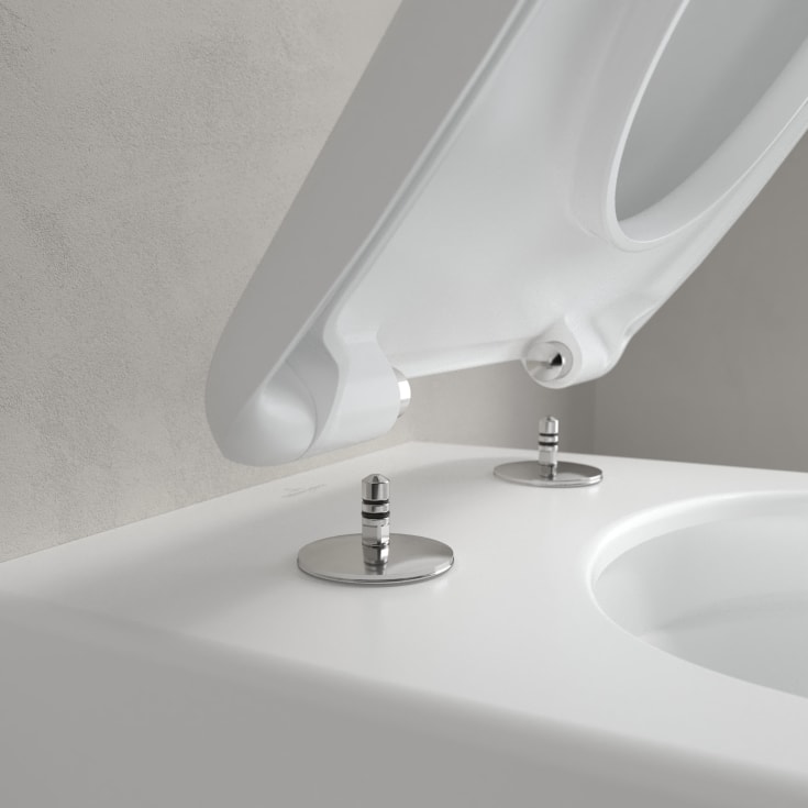 Villeroy & Boch Antao væghængt toilet, uden skyllekant, rengøringsvenlig, mat hvid