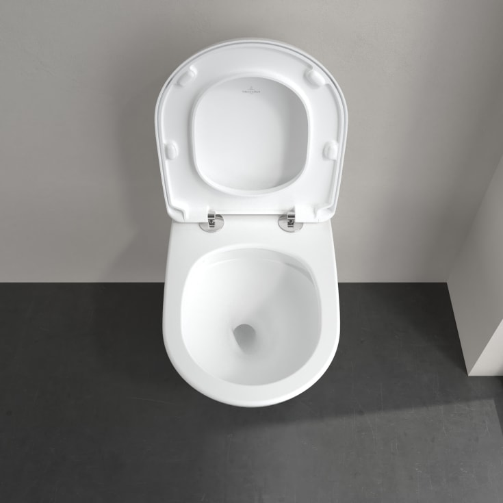 Villeroy & Boch Antao vägghängd toalett, utan spolkant, rengöringsvänlig, matt vit