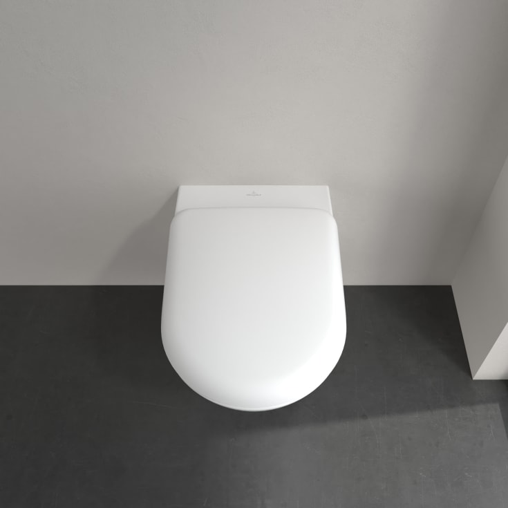 Villeroy & Boch Antao vägghängd toalett, utan spolkant, rengöringsvänlig, matt vit