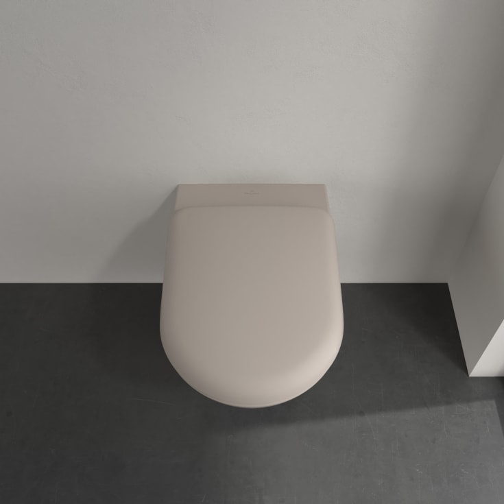Villeroy & Boch Antao vegghengt toalett, u/skyllekant, CeramicPlus, 56x37 cm, almond