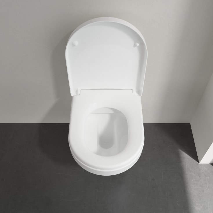 Villeroy & Boch Architectura toalettpakke, med sete, uten skyllekant, hvit