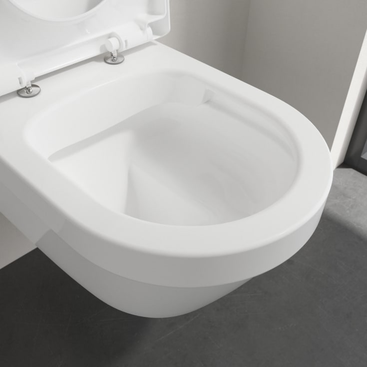 Villeroy & Boch Architectura toalettpakke, med sete, uten skyllekant, hvit