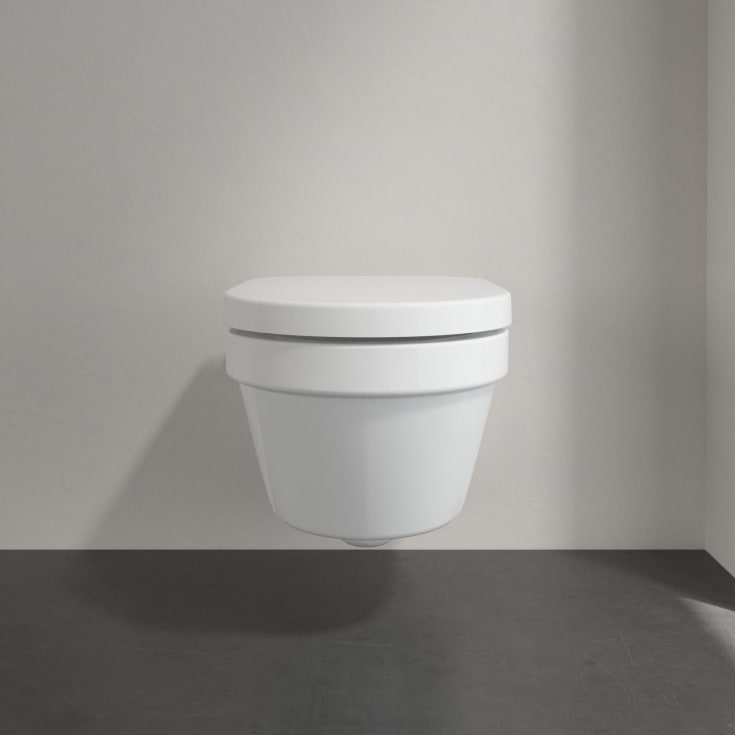 Villeroy & Boch Architectura toalettpakke, med sete, uten skyllekant, hvit