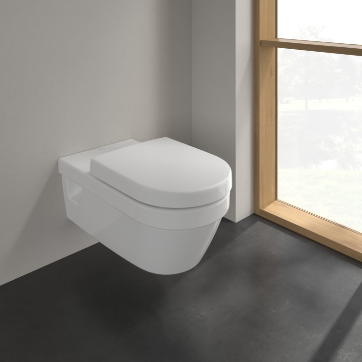Villeroy & Boch ViCare vegghengt toalett, uten skyllekant, 37x70 cm, hvit