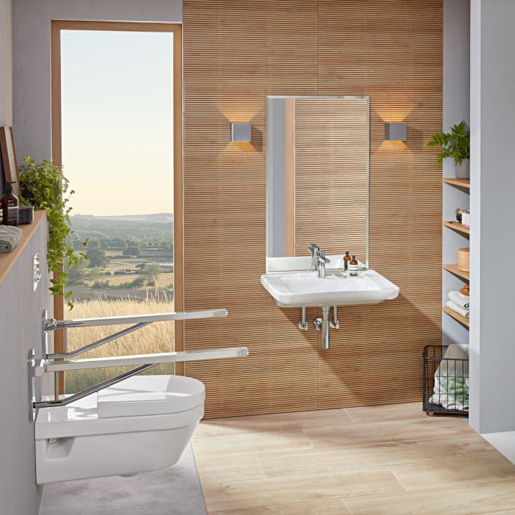 Villeroy & Boch ViCare vegghengt toalett, uten skyllekant, 37x70 cm, hvit