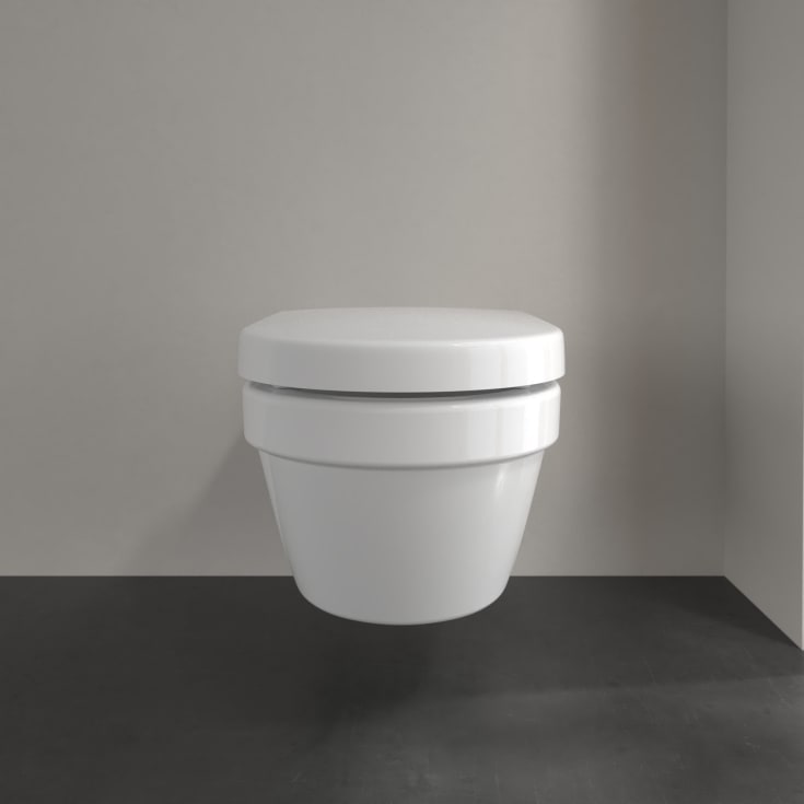 Villeroy & Boch ViCare vegghengt toalett, uten skyllekant, 37x70 cm, hvit