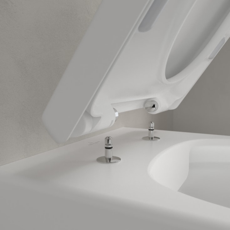 Villeroy & Boch Avento toalettpakke, med sete, CeramicPlus, stone white