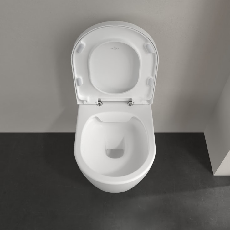 Villeroy & Boch Avento toalettpakke, med sete, CeramicPlus, stone white