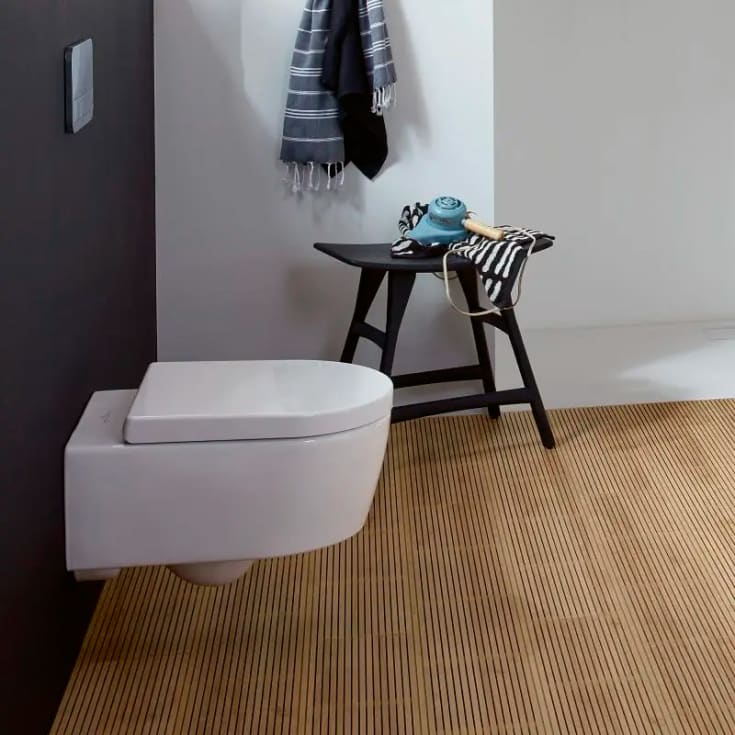 Villeroy & Boch Avento toalettpakke, med sete, CeramicPlus, stone white