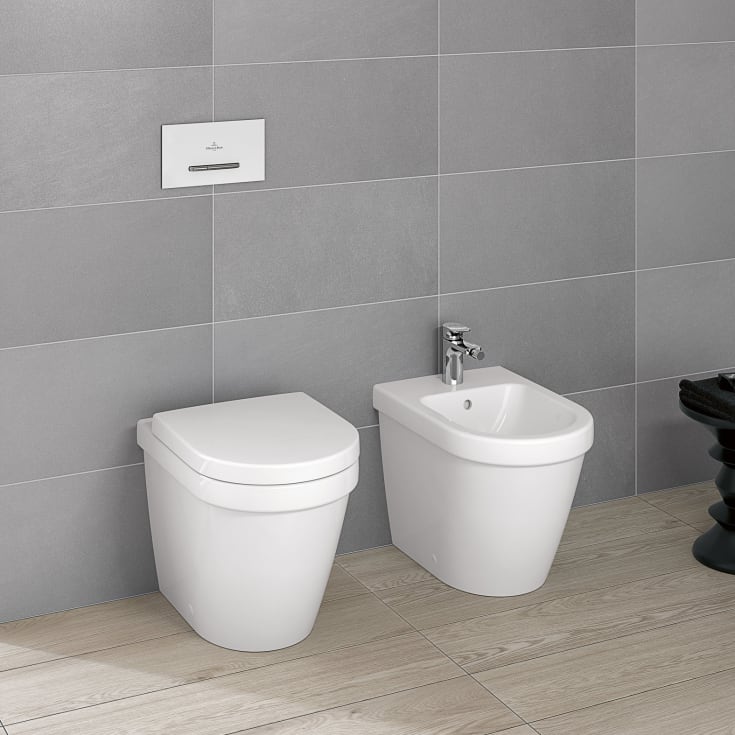 Villeroy & Boch Architectura gulvstående toalett, uten skyllekant, 37x54 cm, hvit