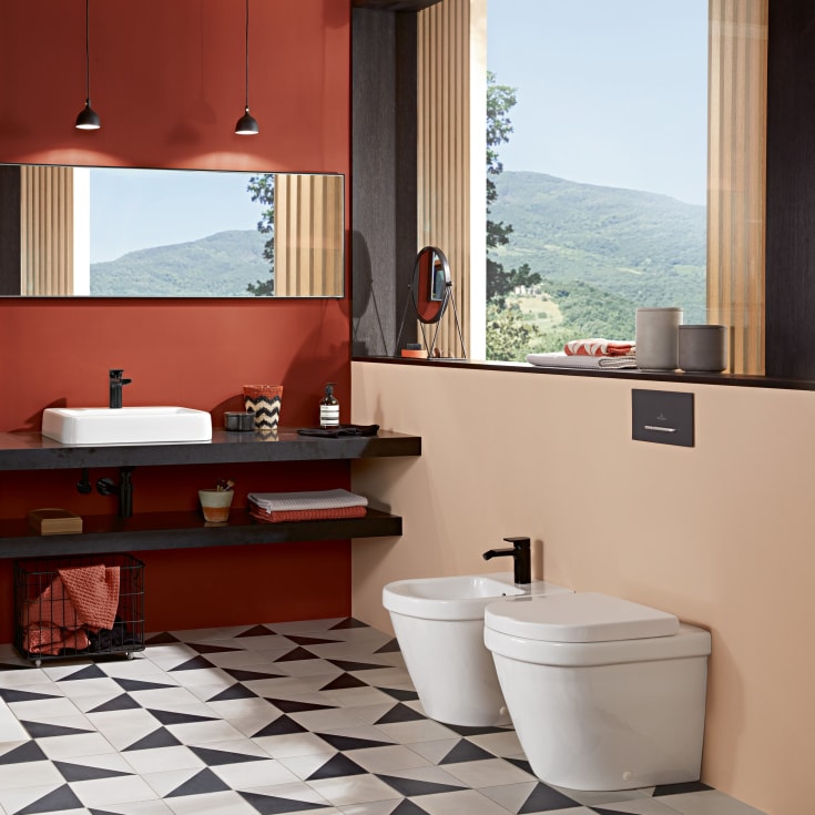 Villeroy & Boch Architectura gulvstående toalett, uten skyllekant, 37x54 cm, hvit
