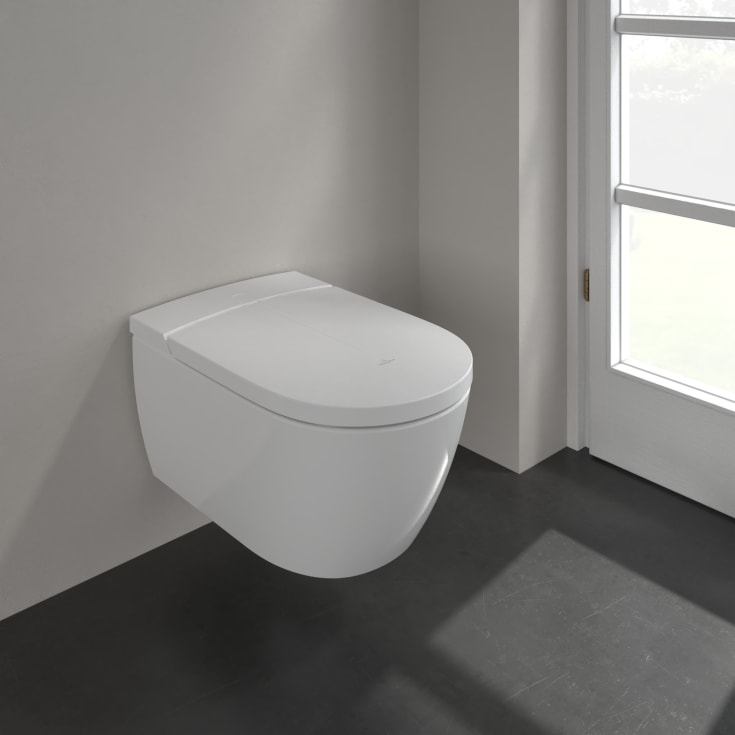 Villeroy & Boch ViClean-I 100 dusjtoalett, uten skyllekant, CeramicPlus, hvit