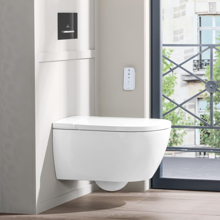 Villeroy & Boch ViClean-I 100 dusjtoalett, uten skyllekant, CeramicPlus, hvit