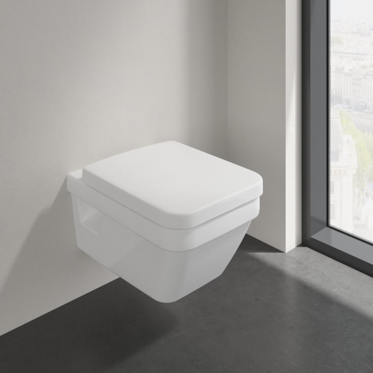 Villeroy & Boch Architectura toalettpakke, uten skyllekant, CeramicPlus, hvit