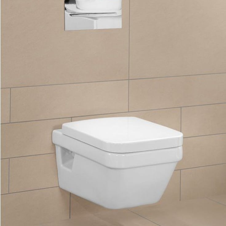 Villeroy & Boch Architectura toalettpakke, uten skyllekant, CeramicPlus, hvit