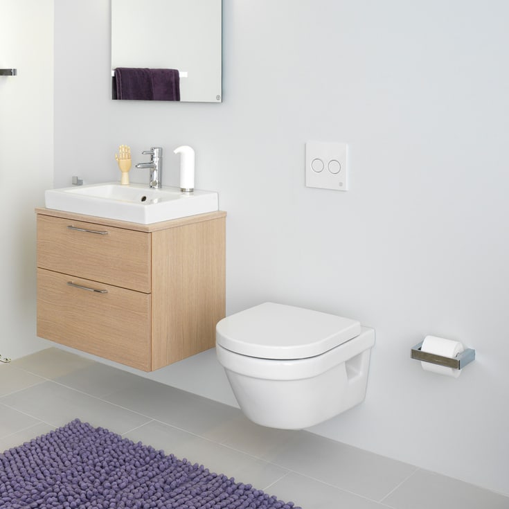 Gustavsberg 5G84 Vegghengt toalett, med Hygienic Flush, hvit