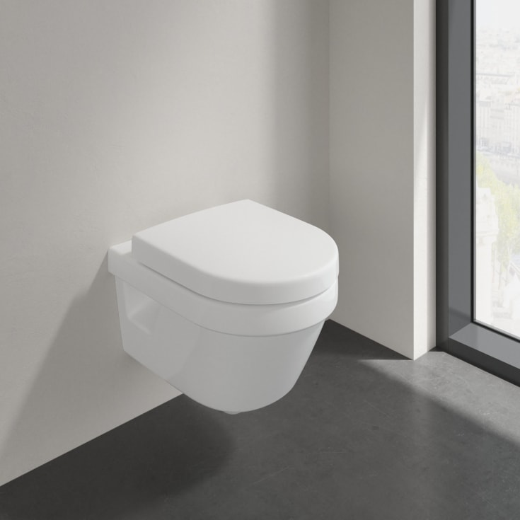 Villeroy & Boch Architectura toalettpakke, uten skyllekant, hvit