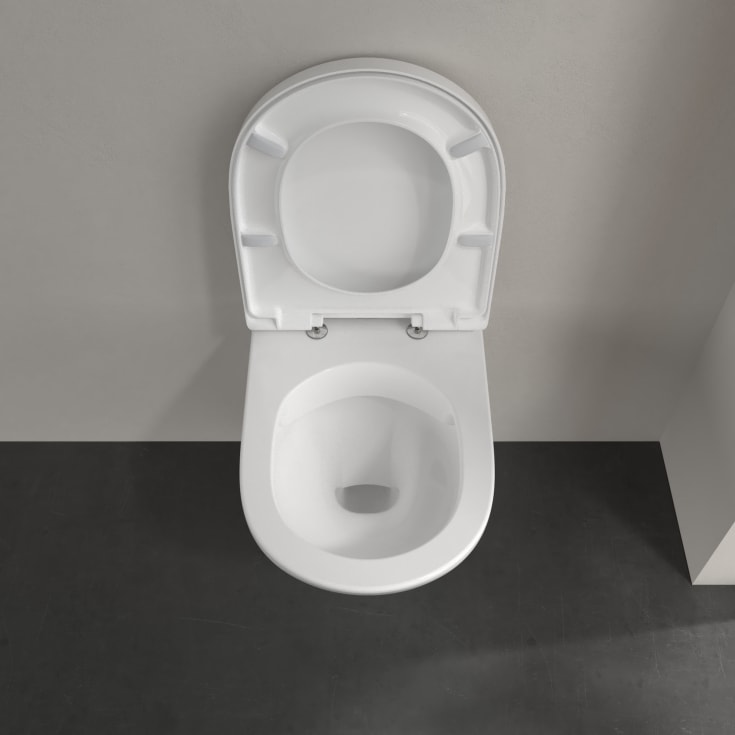 Villeroy & Boch O.Novo toalettpakke, uten skyllekant, CeramicPlus, hvit