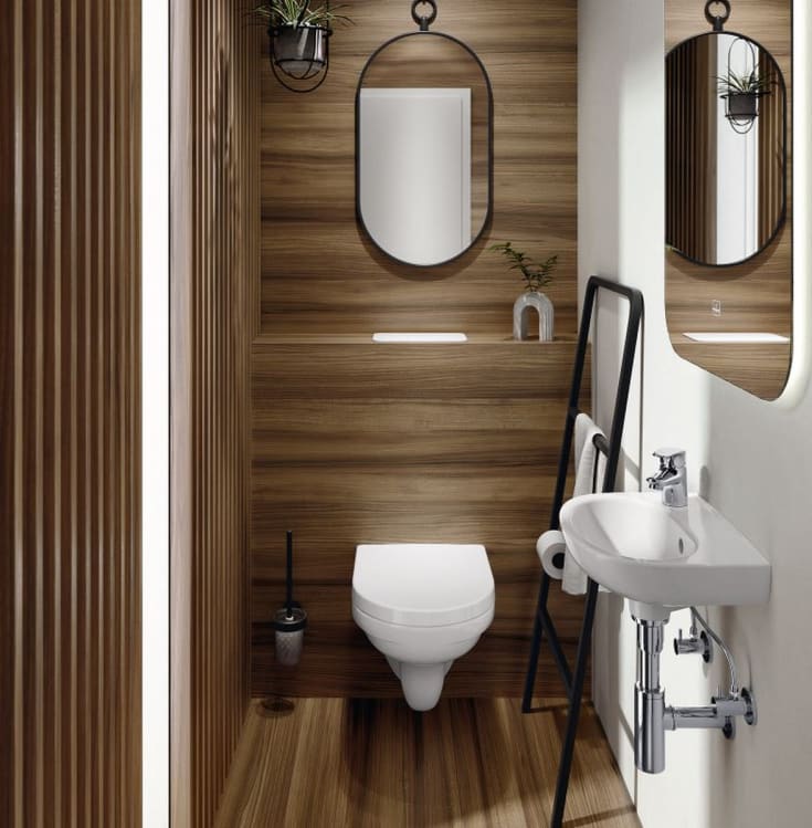 Villeroy & Boch O.Novo væghængt toilet, uden skyllekant, rengøringsvenlig, hvid