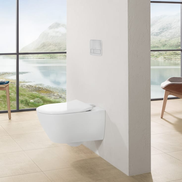 Villeroy & Boch Subway 2.0 væghængt toilet, uden skyllekant, hvid