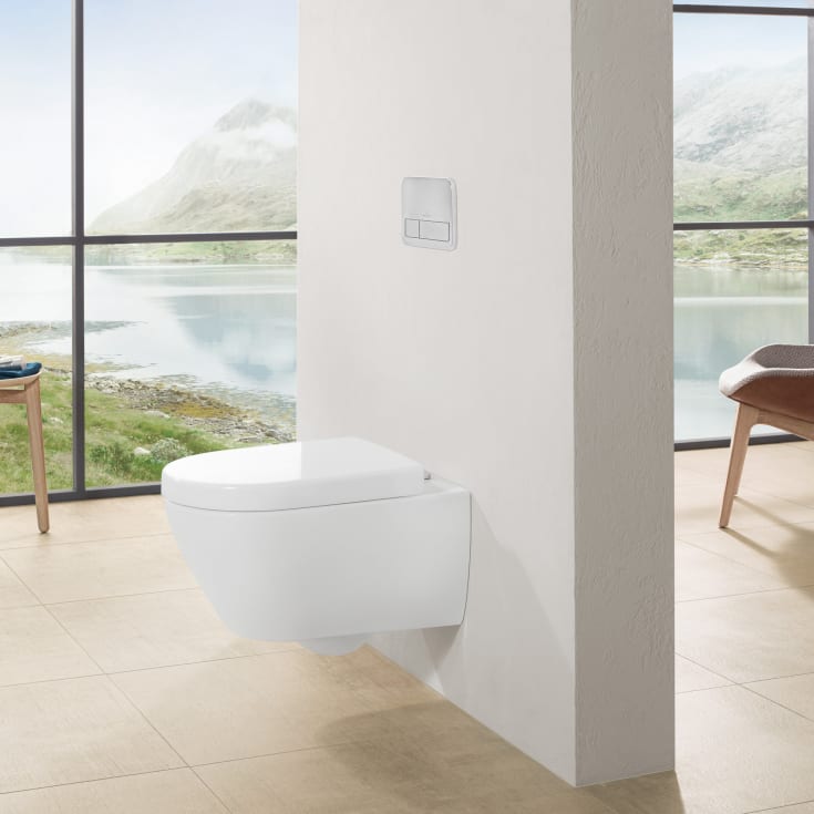 Villeroy & Boch Subway 2.0 ViFresh vegghengt toalett, uten spylekant, med CeramicPlus, hvit