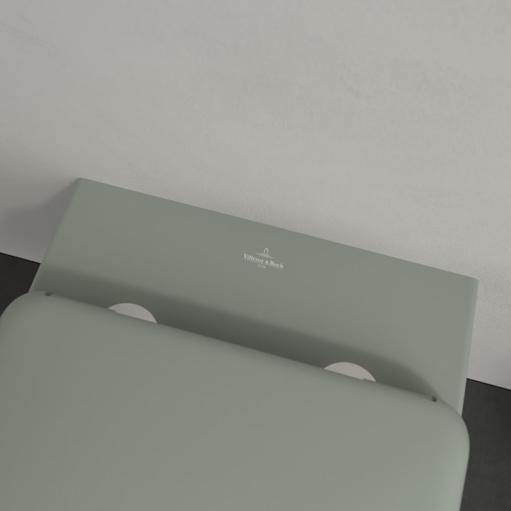 Villeroy & Boch Antao vegghengt toalett, uten skyllekant, CeramicPlus, grønn matt