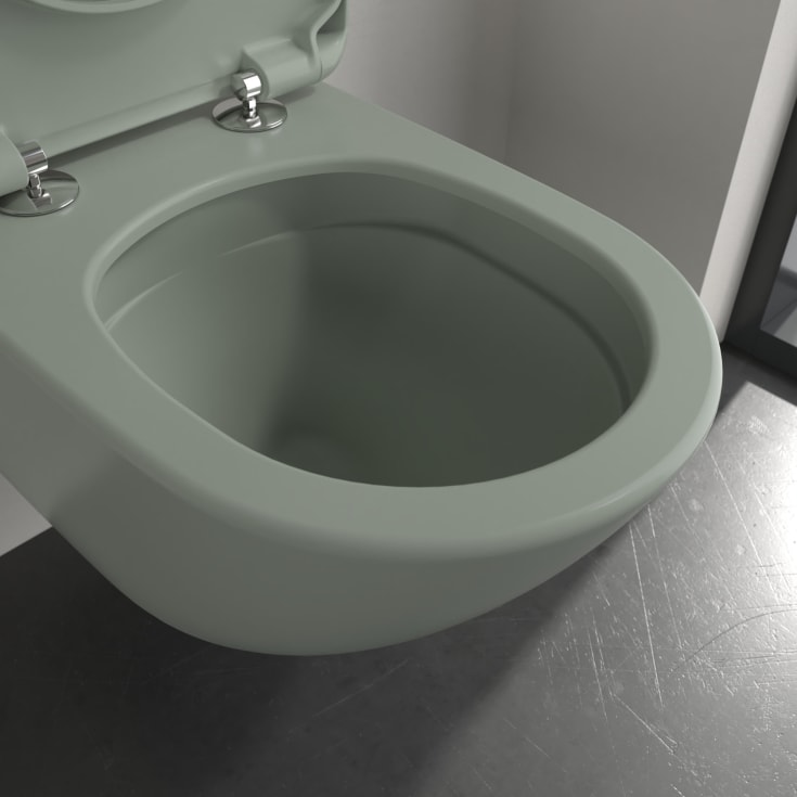 Villeroy & Boch Antao vegghengt toalett, uten skyllekant, CeramicPlus, grønn matt