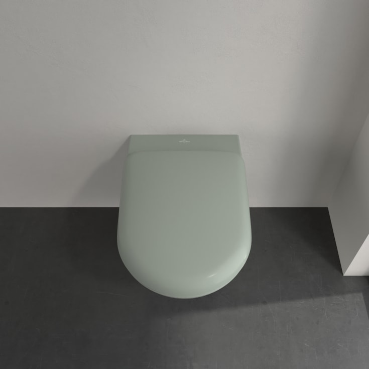 Villeroy & Boch Antao vegghengt toalett, uten skyllekant, CeramicPlus, grønn matt