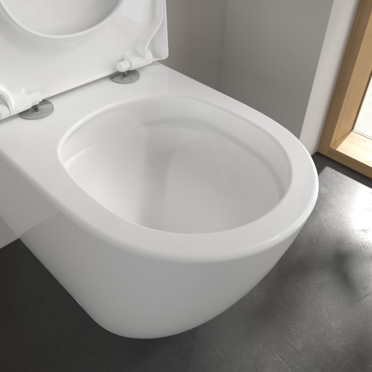 Villeroy & Boch Subway 3.0 gulvstående toalett, uten skyllekant, med AntiBac og CeramicPlus, hvit