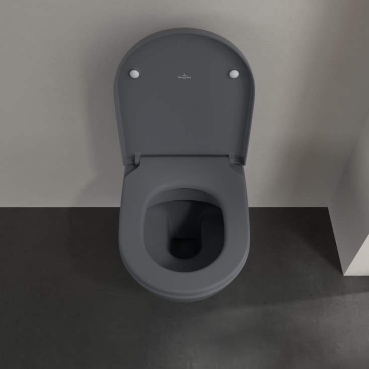 Villeroy & Boch Subway 2.0 vegghengt toalett, CeramicPlus, 370x560 mm, grafitt matt