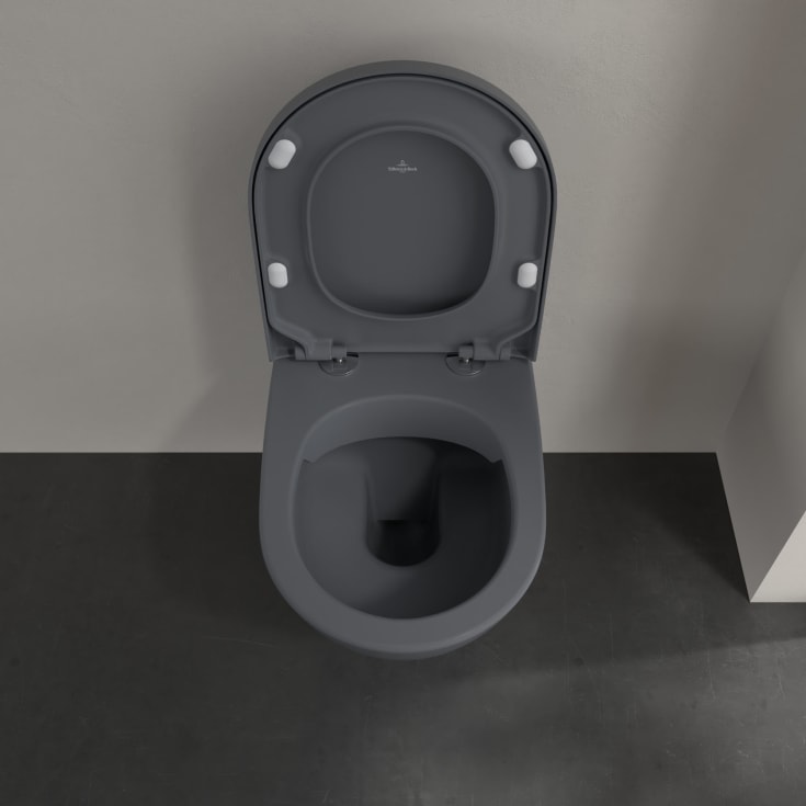Villeroy & Boch Subway 2.0 vegghengt toalett, CeramicPlus, 370x560 mm, grafitt matt