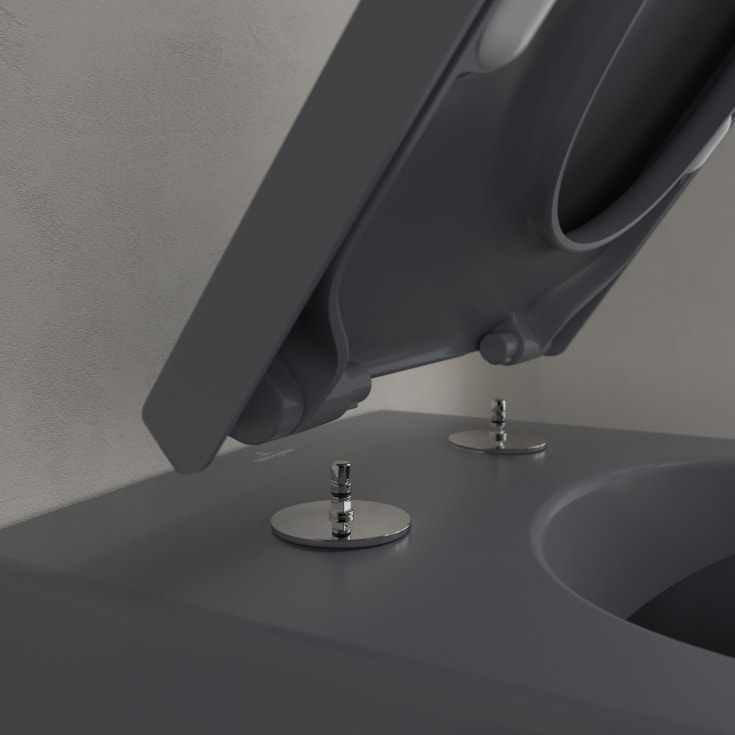 Villeroy & Boch Subway 2.0 vegghengt toalett, CeramicPlus, 370x560 mm, grafitt matt