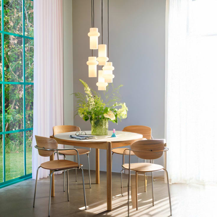 Hübsch Pilule Up pendellampa, blank vit