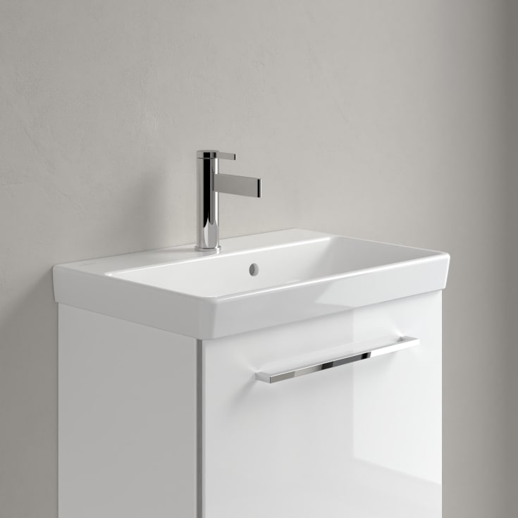 Villeroy & Boch Avento Compact vegghengt servant, overløp, 55x37 cm, hvit
