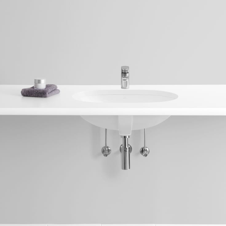 Villeroy & Boch O.novo underlimt servant, overløp, 65x40 cm, hvit