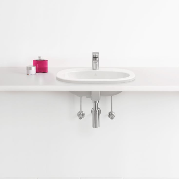 Villeroy & Boch O.novo nedfellingsservant, overløp, 56,4x40,5 cm, hvit